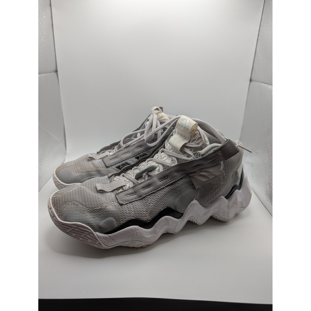 Adidas‎ Exhibit B Mid Basketball Shoes Gray White Mens Size 11 AGY8983